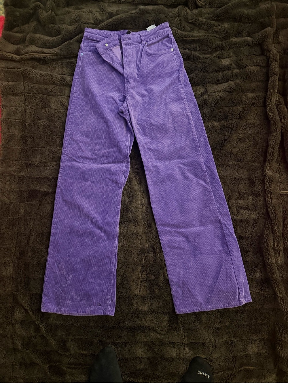 H&M Purple Corduroy Straight Leg Pants